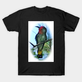 RED BEARDED BEE EATER PORTRAIT T-Shirt